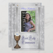 Eerste Communie Uitnodiging met foto (Voorkant / Achterkant)