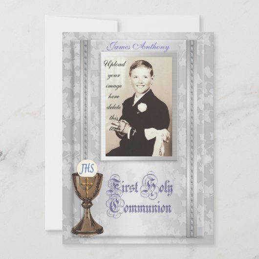 Eerste Communie Uitnodiging met foto (Voorkant)