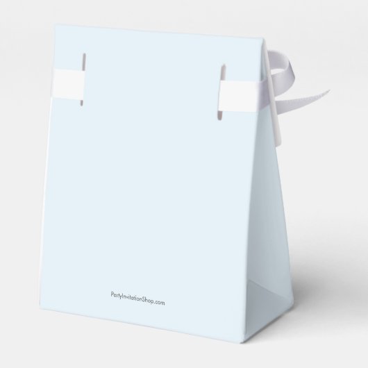 Eerste Communie van Chalice en Blue Buds Greenery Bedankdoosjes (Achterkant)