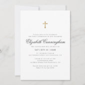 Eerste Communie Voor Haar | Minimalistische Gouden Kaart (Voorkant)