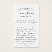 Eerste communiegebeden | Jongen & Meisje 3 Visitekaartje (Achterkant)