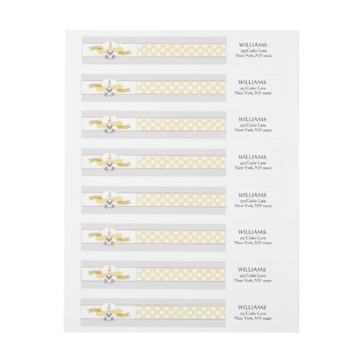 Eerste communiqué-adreslabel (Vel)