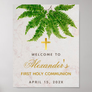 Eerste communiqué Botanical Fern Greenery Welkom Poster