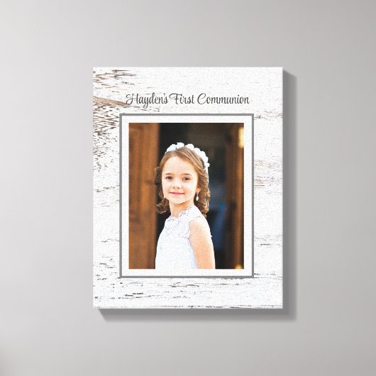 Eerste communiqué dag! Aangepaste fotocanvas Canvas Afdruk (Voorkant)