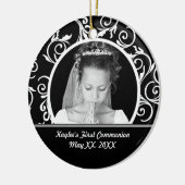 Eerste communiqué-fotoversiering keramisch ornament (Links)