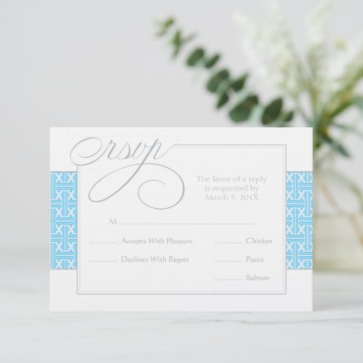 Eerste communiqué of Baptisme RSVP  | Blauw (Staand voorkant)