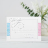 Eerste communiqué of Baptisme RSVP  | Blauw (Staand voorkant)