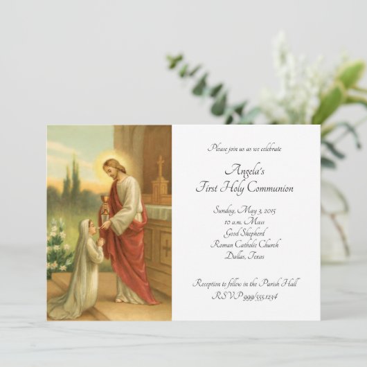 Eerste communiqué Uitnodiging: Eucharistisch in al Kaart (Staand voorkant)