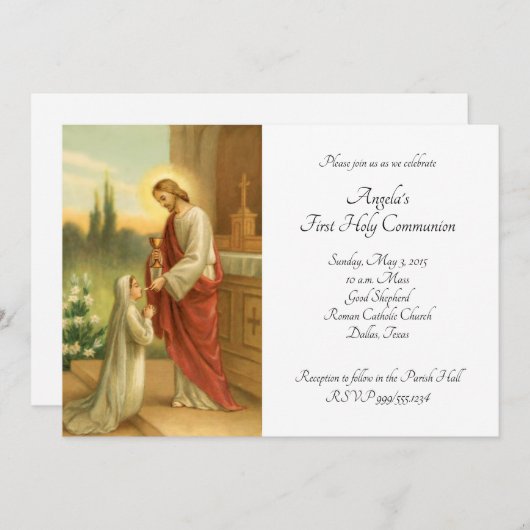 Eerste communiqué Uitnodiging: Eucharistisch in al Kaart (Voorkant / Achterkant)