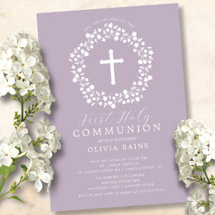 Eerste communiqué van de firma Lavender Floral Gir Kaart