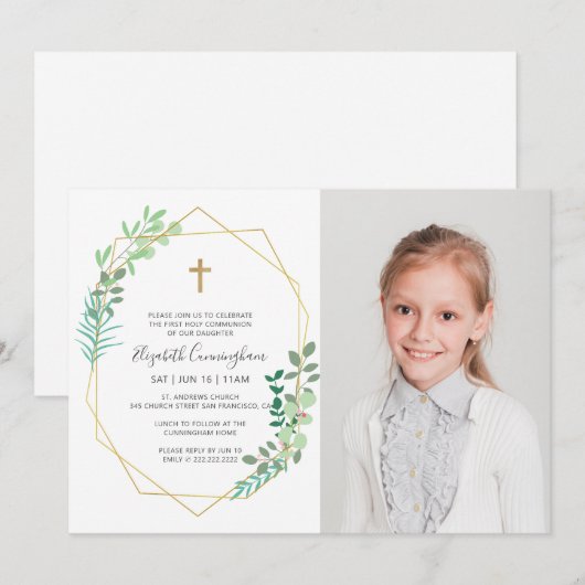 Eerste communiqué voor haar Geometrische olievlek Kaart (Voorkant / Achterkant)