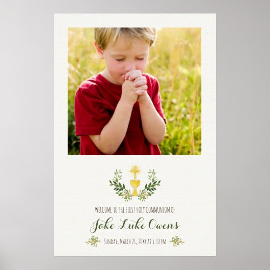 Eerste communiqué Welkomstfotobanner/Poster Poster (Voorkant)