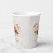 Eerste communistisch meisje Foto Marble Pink Orchi Papieren Bekers (Links)