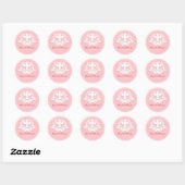 Eerste Communistische Girl Pink Classic Round Stic Ronde Sticker (Vel)