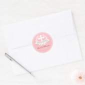Eerste Communistische Girl Pink Classic Round Stic Ronde Sticker (Envelop)
