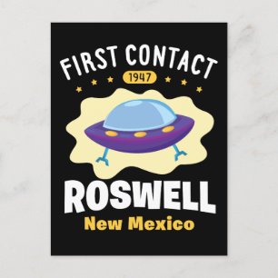 Eerste contactpersoon Roswell New Mexico Alien UFO Briefkaart