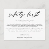 Eerste COVID-script voor het uitstellen van bruilo Aankondigingskaart (Voorkant)