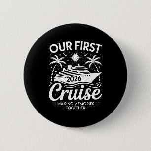 Eerste cruise 2026 gezamenlijke familiereis bijpas ronde button 5,7 cm