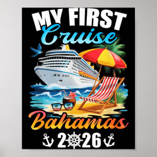 Eerste cruise Bahama's 2026 Familievakantie Trip Poster