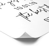 Eerste dag Ja Dag Poster op beste dag bruiloft (Hoek)