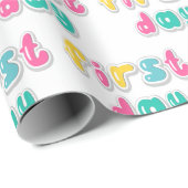 EERSTE DAG Kinder Bubble Alphabet Cadeaupapier (Rol Hoek)