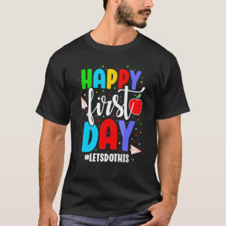 Eerste Dag Kinderen Leraar Terug naar School Lerar T-shirt