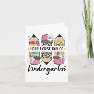 Eerste dag kleuterjuf Leopard Pencil CT Kaart