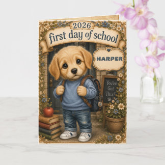 EERSTE DAG OP SCHOOL HERINNERING KAART