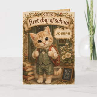EERSTE DAG OP SCHOOL HERINNERING KAART