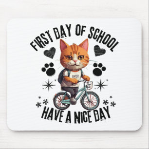 Eerste Dag Op School Prettige Dag Muismat