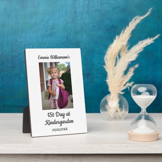 Eerste dag school foto modern script kinder foto fotoplaat (Zijkant)