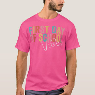EERSTE DAG SCHOOLVIBES Terug naar schoolleraren T-shirt