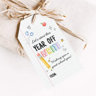 Eerste dag terug naar school gunst Tags Cadeaulabel