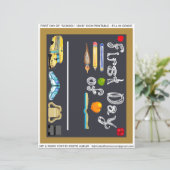 Eerste dag van 10x8 "School Sign Letter Sheet (Staand voorkant)