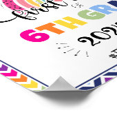 Eerste dag van 6e klas foto prop teken poster (Hoek)