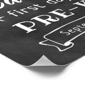 Eerste dag van Aangepaste zwarte-kleurenbordbord v Poster (Hoek)