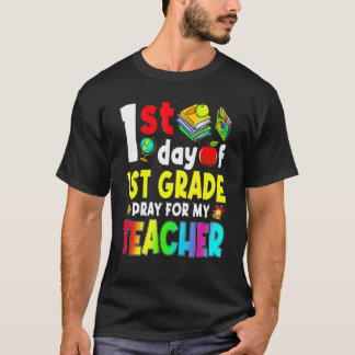 Eerste dag van de 1e klas leraar terug naar school t-shirt