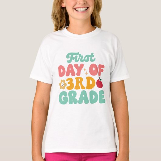 Eerste dag van de derde klas school T-shirt (Voorkant)