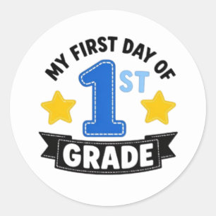 Eerste dag van de eerste klas ronde sticker