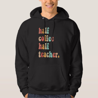 Eerste dag van de halve schoolkoffie voor de helft hoodie