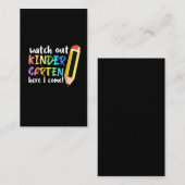 Eerste dag van de Kinder Kinderopleiding Visitekaartje (Voorkant / Achterkant)