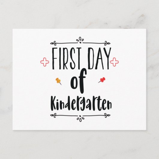 Eerste dag van de Kindergarten Briefkaart (Voorkant)