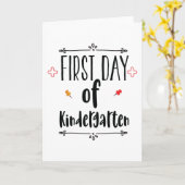Eerste dag van de Kindergarten Kaart (Gele Bloem)