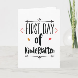Eerste dag van de Kindergarten Kaart