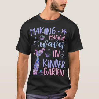Eerste dag van de Kindergartenfor Girls Cute Merma T-shirt