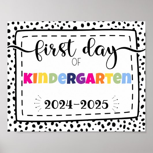 eerste dag van de kleuterschool foto prop bord poster (Voorkant)