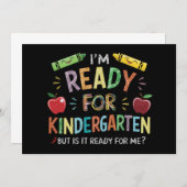 Eerste dag van de kleuterschool leuk terug naar sc kaart (Voorkant / Achterkant)