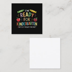 Eerste dag van de kleuterschool leuk terug naar sc vierkante visitekaartje