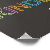 Eerste dag van de kleuterschool schoolbord regenbo poster (Hoek)