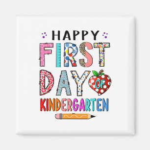 Eerste dag van de kleuterschool terug naar school magneet
